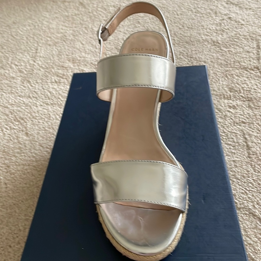 Cole Haan Silver Wedges